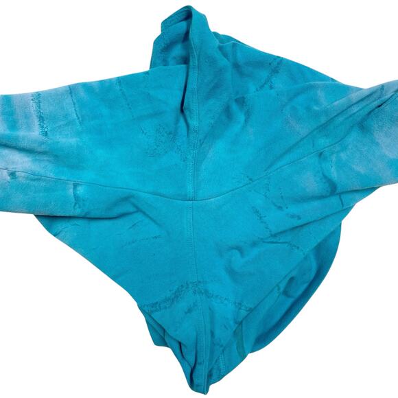 HARD TAIL Forever 90s Foldover Waist Blue Dyed Stirrup Leggings Size L - Picture 6 of 8